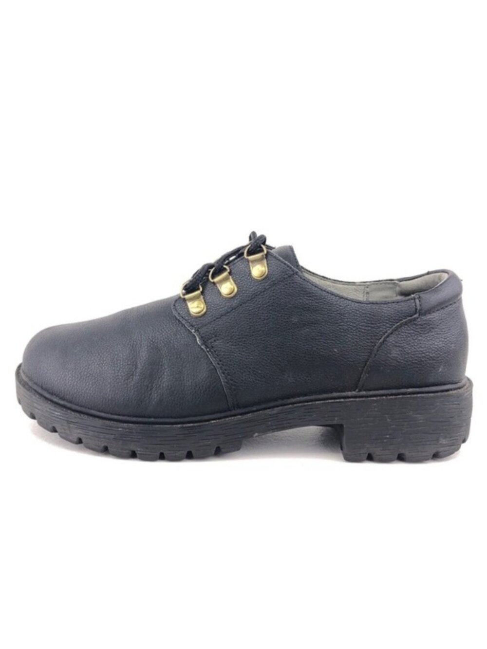 Alegria Reece Black Leather Oxfords EUR 39